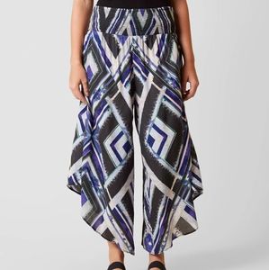 Free People Smocked Pattern Cropped Pants Sz S